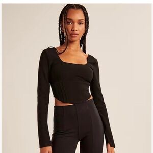 Black Abercrombie corset top